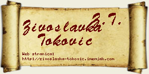 Živoslavka Toković vizit kartica